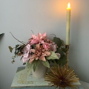 Ashland fall automate tabletop home decor floral arrangement pink cottage girly